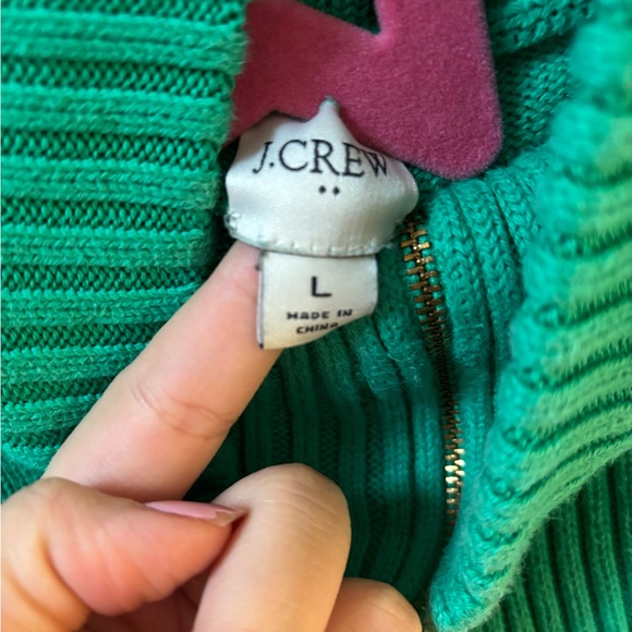 J. Crew quarter zip color blocked sweater - Picture 2 of 5